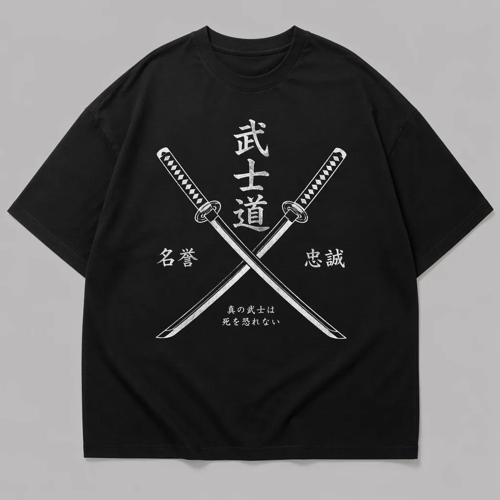 Crossed Katanas Oversized Tee