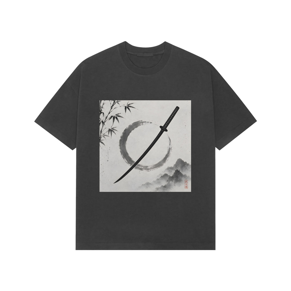 Black Katana Oversized Tee